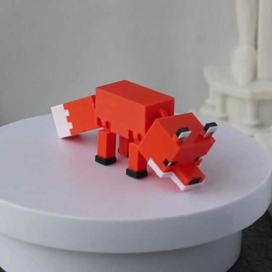 Collectible Ornament, a Pixel-style Animal Figurine That Can Change Poses at Will, a Durable Small Decorative Piece, Suitable for Home, Car, Birthday Parties, Holiday Decorations, and as Gifts or Room Decor