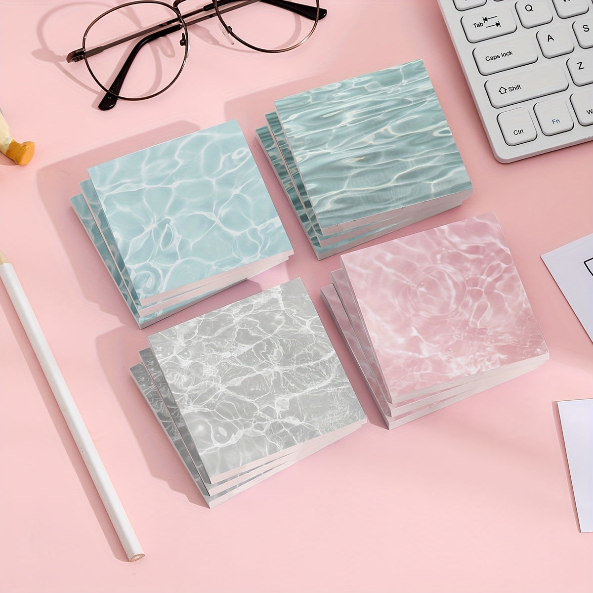 1pc/4pcs Sticky Notes 3x3 Cute and Beautiful Note Planner Notebook - Each Book has 50 Sheets - Desk Accessories for School, Office and Home - Ideal Gift for Teachers, Women and Colleagues
