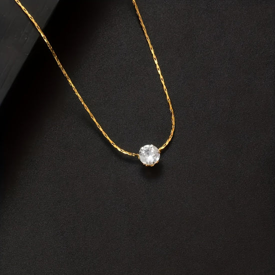 1pc Fashionable Sexy Synthetic Zirconia Pendant Necklace Gift for Girlfriend