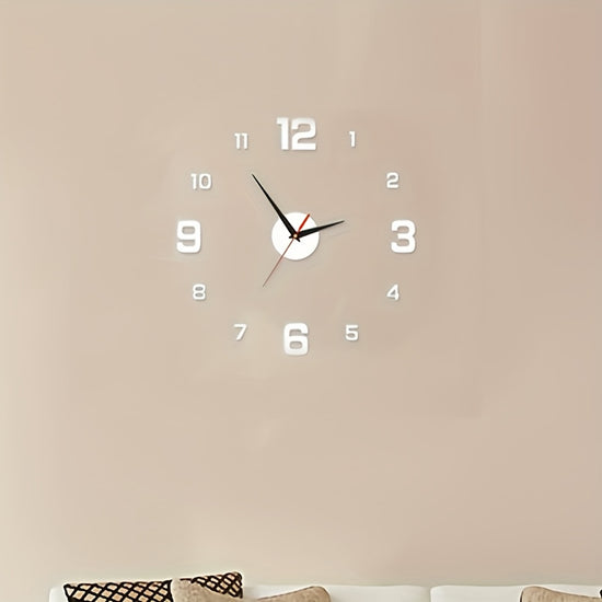 NONZHU Nordic Style Living Room Clock, DIY Acrylic Creative Clock Decoration, Simple Decoration Clock, Silent Wall Sticker Clock, Clock, Living Room and Bedroom Wall Sticker Creative Clock ((The Luminous Style Only Emits Light In Dark Environments)