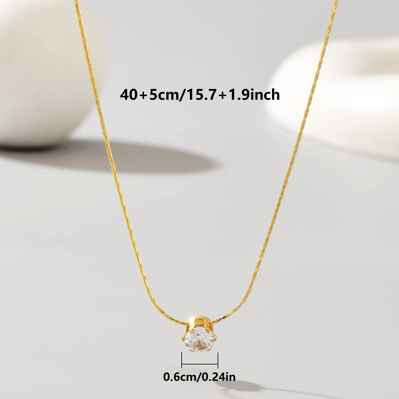 1pc Fashionable Sexy Synthetic Zirconia Pendant Necklace Gift for Girlfriend