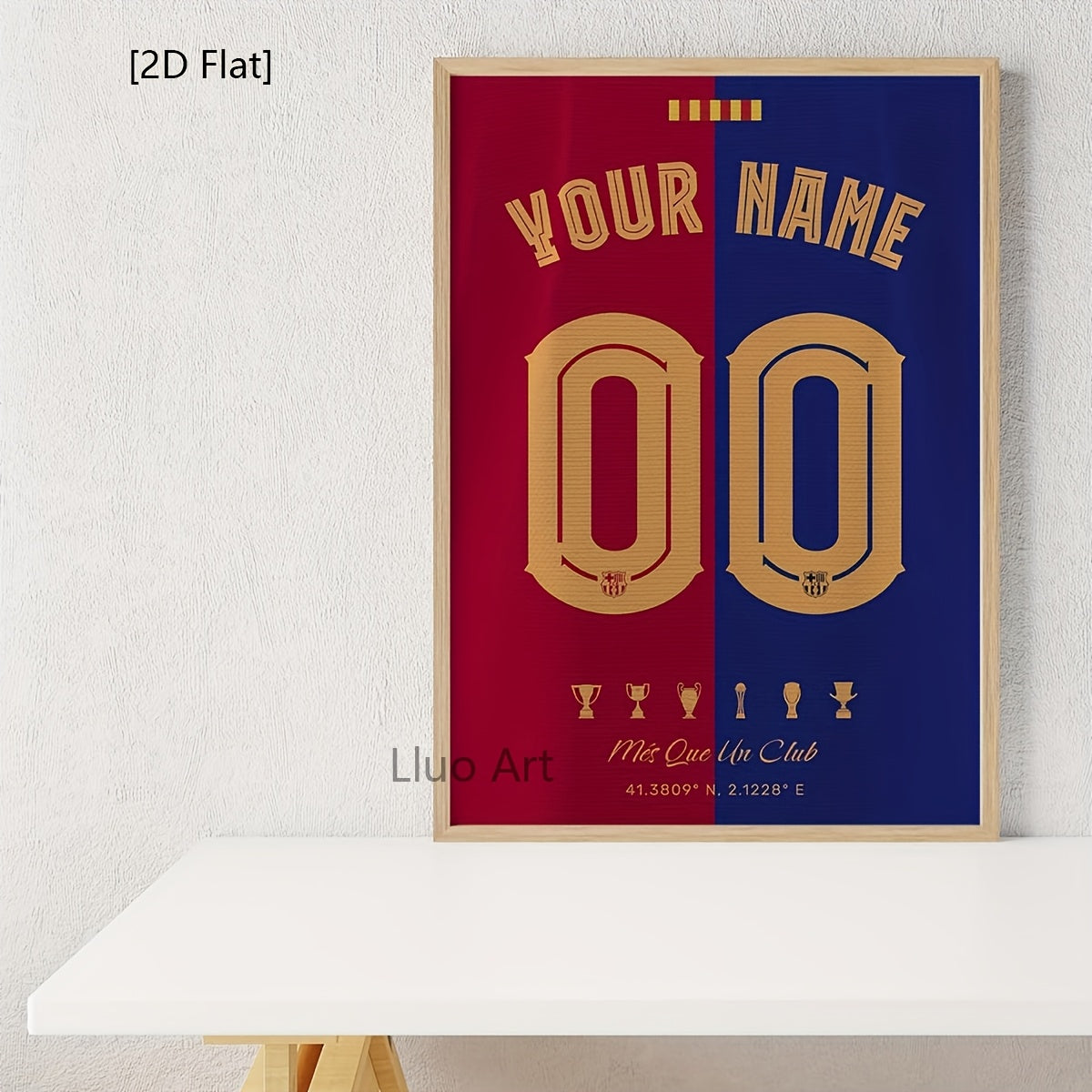 2D Flat, Personalized Football Art Print Painting, 1pc Personalized Football Poster, Football Gift, Customized Football Wall Art, Football Gift, Boy Bedroom Decor, A Gift for Unique Gift for Football Lovers, Bedroom Living Room Wall Decor, Room Deco
