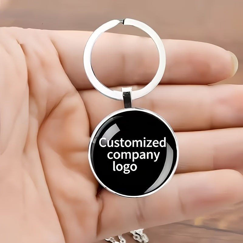 [Customized] 1-20pcs Customized Time Gem Glass Keychain, Can Customize LOGO, Family, Pet Photos, Etc. Suitable for Festival Celebrations, Parties, Company Event Gifts, Bulk Customization