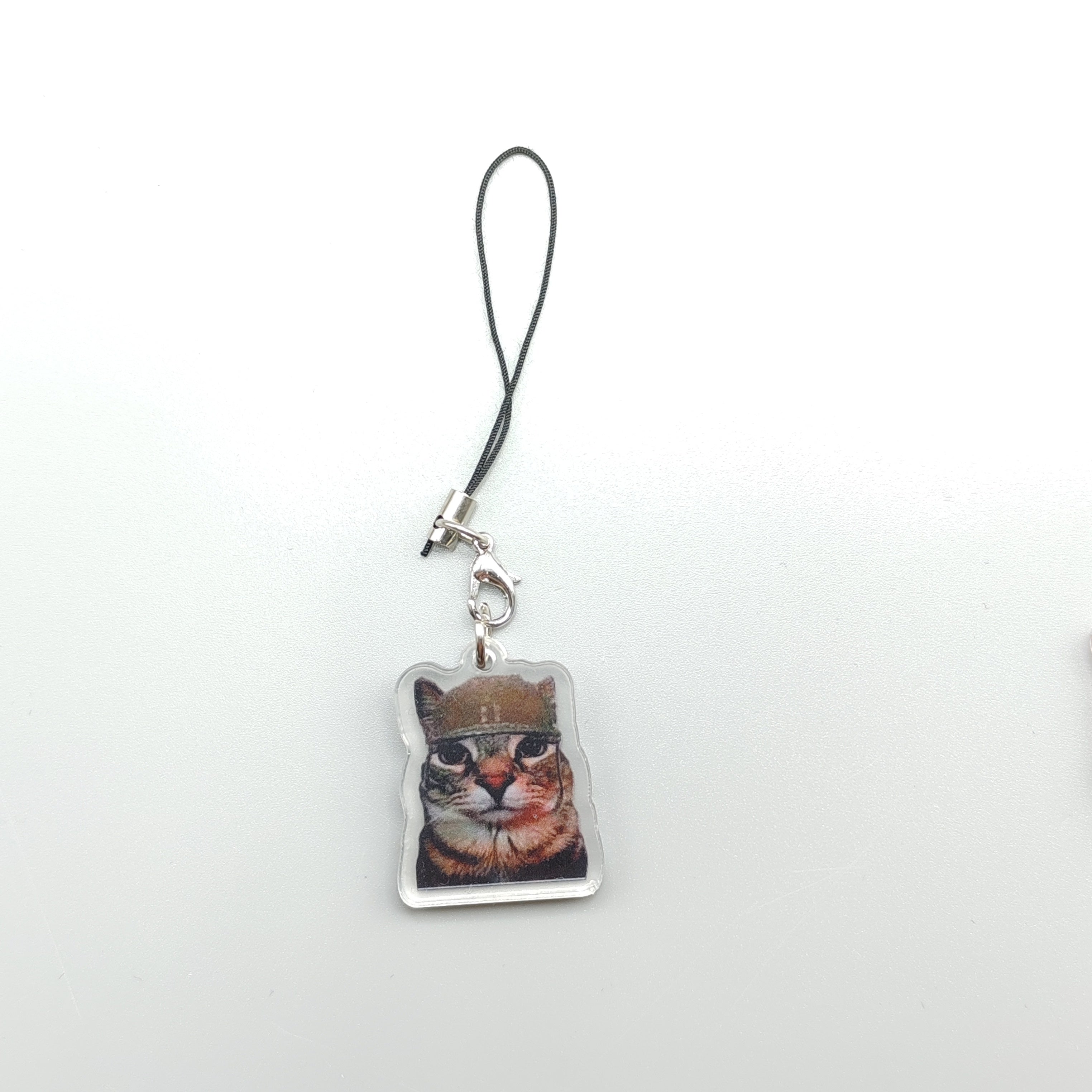 2D Flat, 2D Flat 1pc Key Chain Mobile Phone Charm Car pendant cute cat vomit meme dog with red mask meme black cat screaming meme cat in war meme gift for friend
