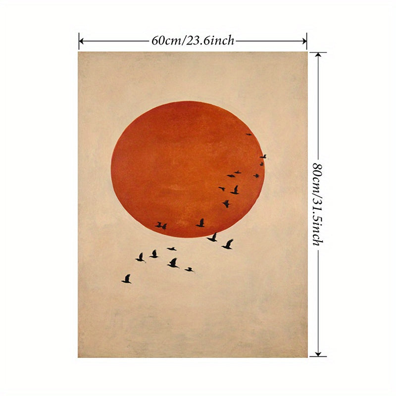 2D Flat, 2D Flat, 1pc Unframed Wall Art Inspired by Japanese Aesthetics, Featuring Spiritual Themes. This Canvas Print Serves As a Modern Decoration for Various Spaces Such As The Living Room, Bedroom, Home Office, Or Bathroom