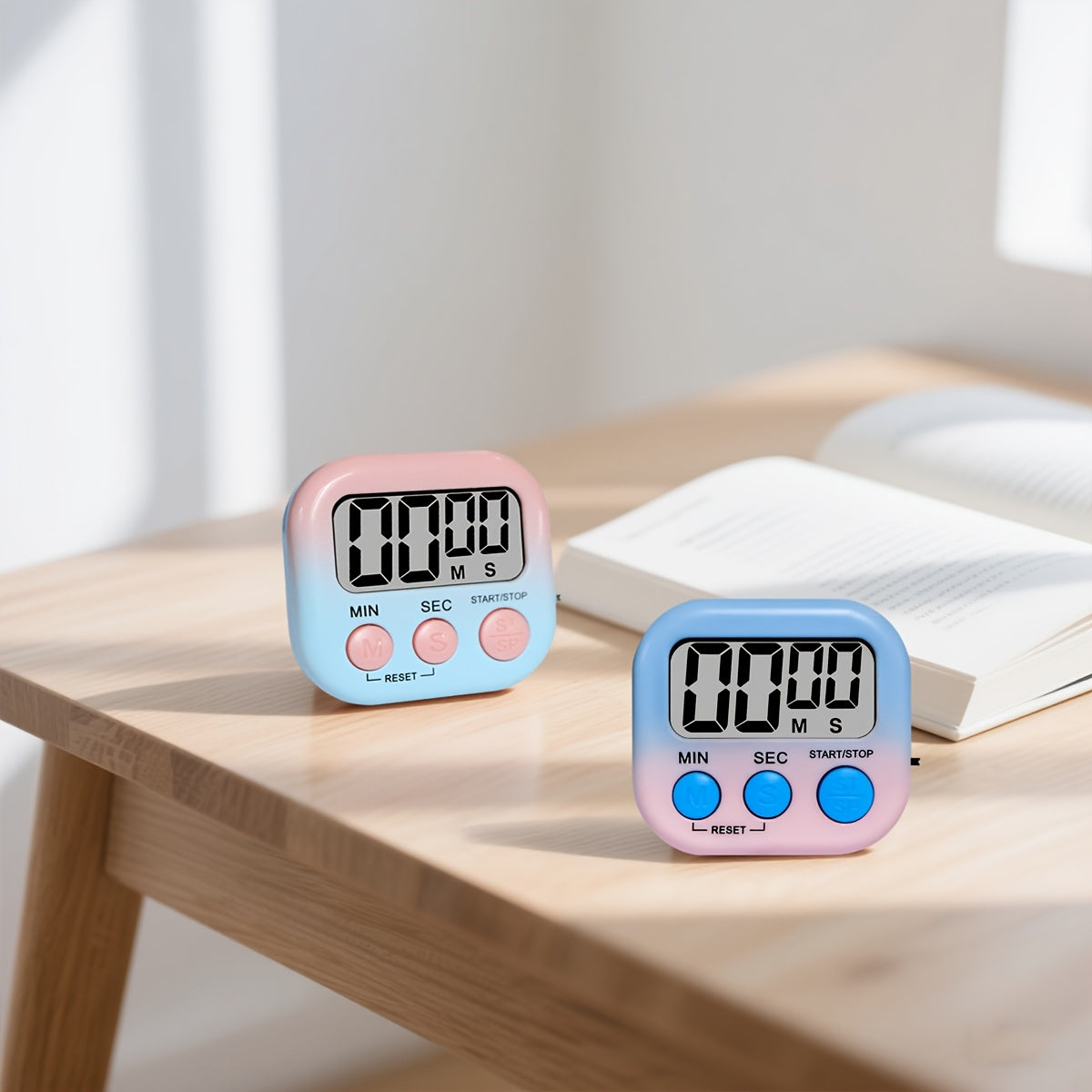 Multi-Scene Universal Gradient Color Stopwatch Timer Office Study Homework Reminder Kitchen Cooking Timer Visual Time Manager Battery Not Included