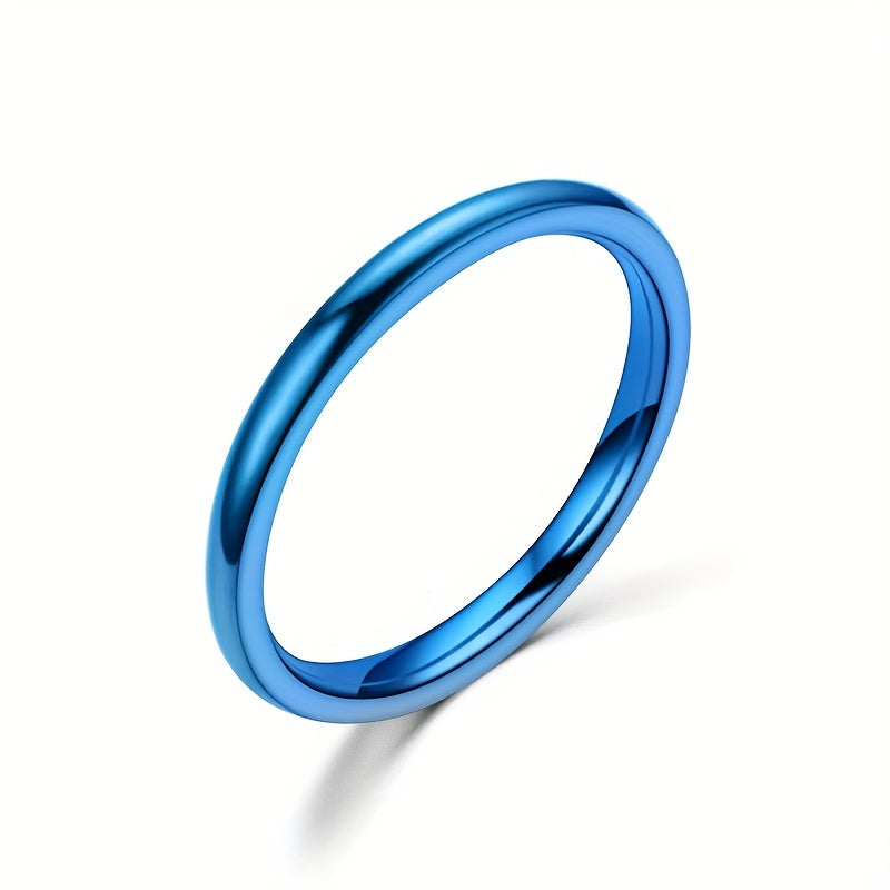 1pc Men's Minimalist Stainless Steel Ultra-Thin Dual-Layered Polished Ring - Sleek Modern Design for Casual Attire, Durable Comfort Fit Casual Jewelry, Unplated Metallic Finish