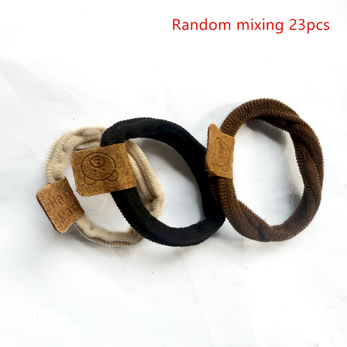 Random Mixing3/13/23pcs Cute Bear Pattern Hair Additions, Soft High Elasticity Hair Ties, Easy Versatile Ponytail Hair Ropes, Fashionable Cute Fabric Hair Additions, Suitable for And Women