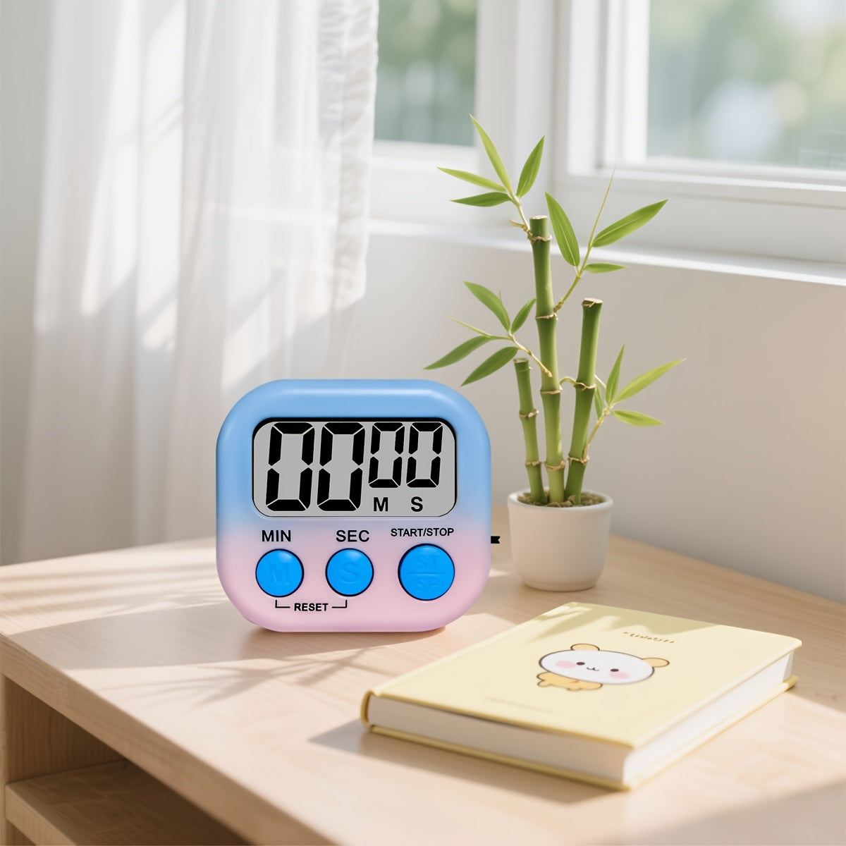 Multi-Scene Universal Gradient Color Stopwatch Timer Office Study Homework Reminder Kitchen Cooking Timer Visual Time Manager Battery Not Included