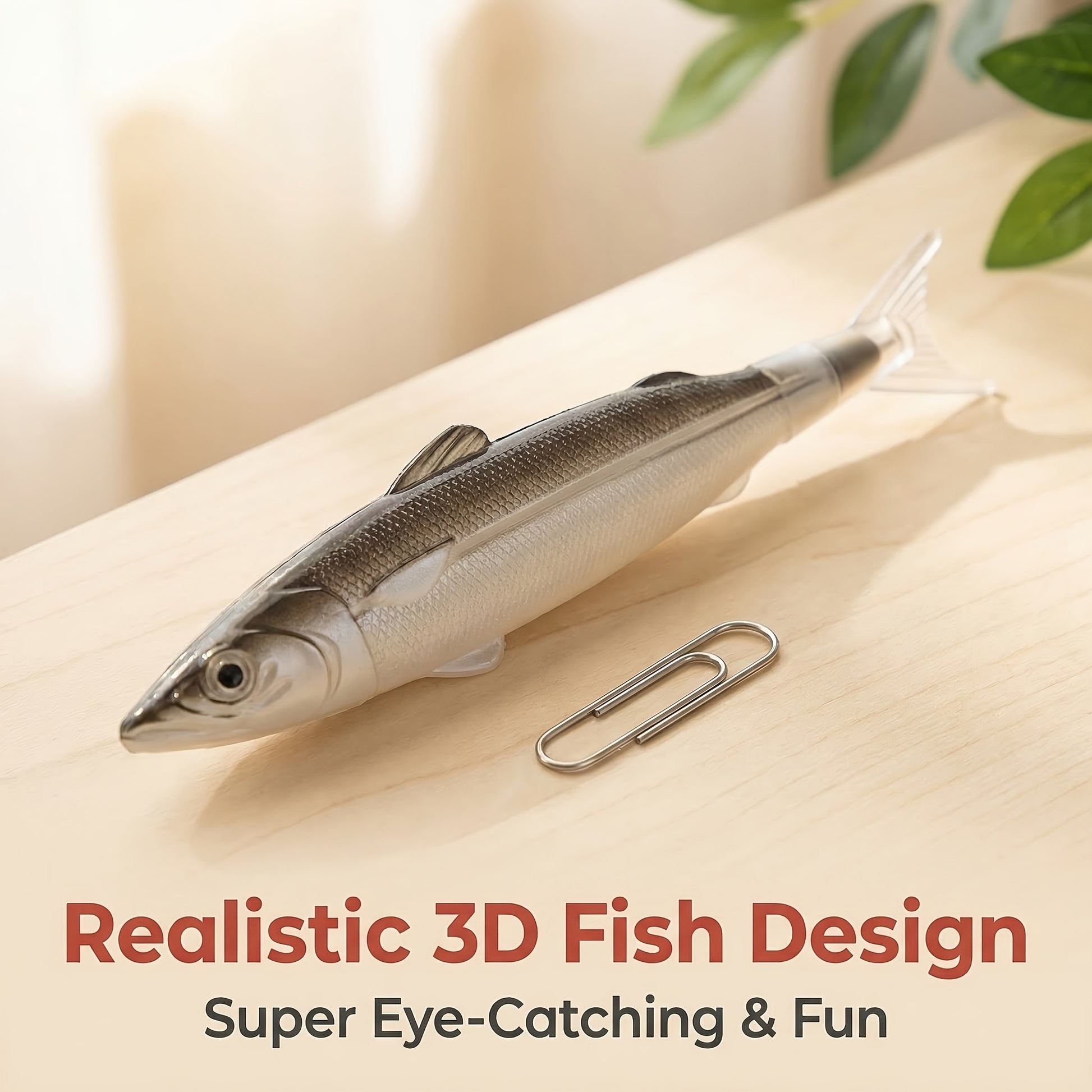 A Novelty Pen Shaped Like a Fish, This Multifunctional Writing Tool Is a Quirky Gift Suitable for Birthdays, Halloween, And Christmas