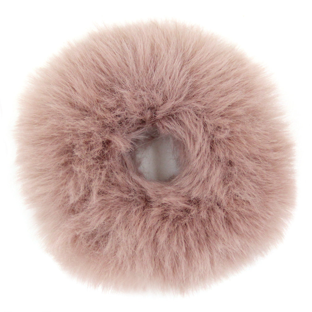 1pc Elegant Fluffy Faux Fur Hair Tie - Soft Plush Elastic Hair Band in Pink, Cream, White, Black, and Light Blue for Women, Cute Hair Accessorie
