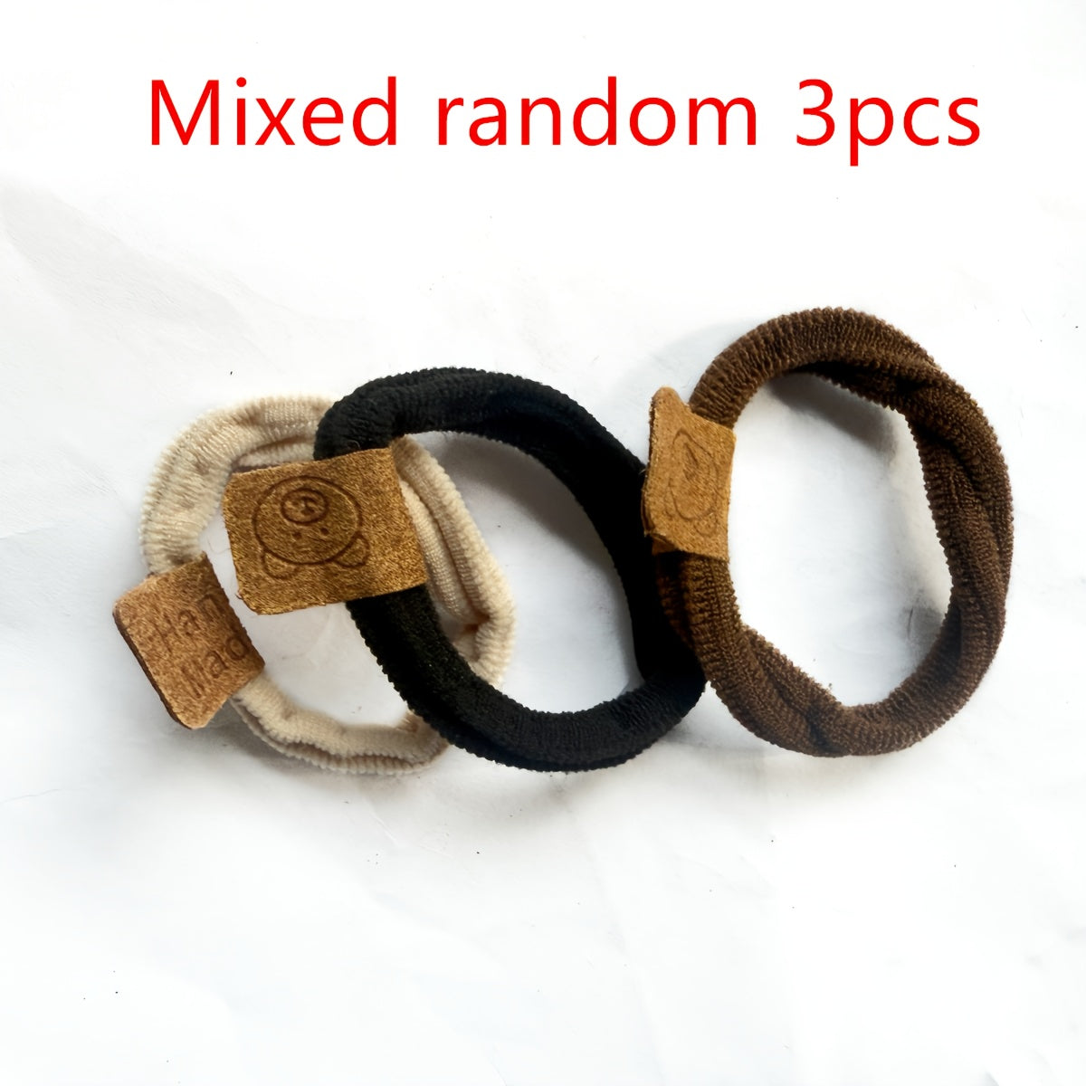 Random Mixing3/13/23pcs Cute Bear Pattern Hair Additions, Soft High Elasticity Hair Ties, Easy Versatile Ponytail Hair Ropes, Fashionable Cute Fabric Hair Additions, Suitable for And Women