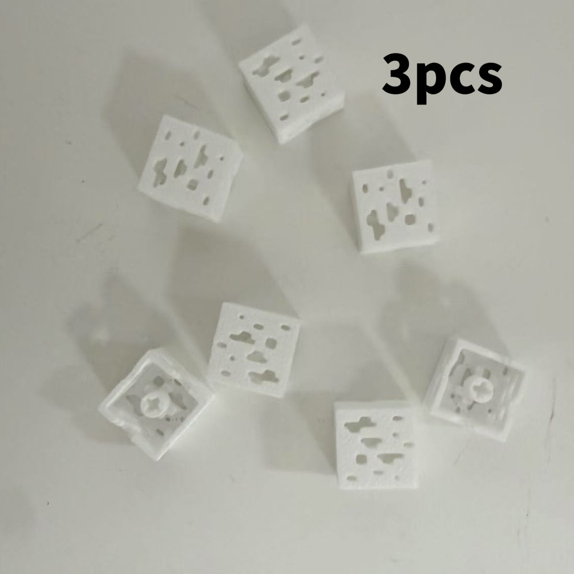 3-Pack Pixel Style Mineral Keycaps -- Translucent Keycaps for Mechanical Keyboards / Suitable for Various Keyboards | Exquisite Gift, Birthday Present
