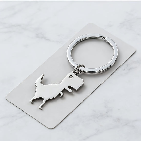 1pc 2pcs Personalized Pixel Dinosaur Keychain Valentine'S Day Couple Keychain Exquisite Pattern Keychain European And American Element Design Men And Women Family Keychain Suitable for Family Work Business Party Gathering