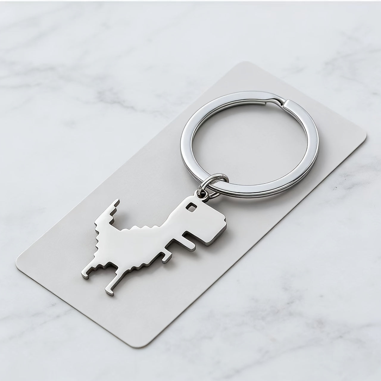 1pc 2pcs Personalized Pixel Dinosaur Keychain Valentine'S Day Couple Keychain Exquisite Pattern Keychain European And American Element Design Men And Women Family Keychain Suitable for Family Work Business Party Gathering