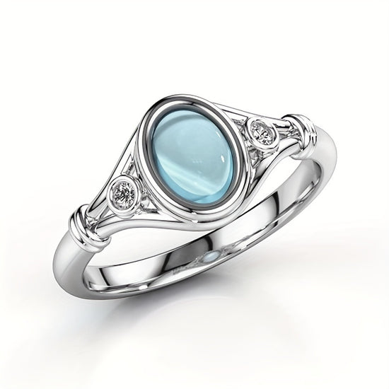 European And American Style Simple And Atmospheric Cat's Eye Stone Ring, Women's Fashionable And Versatile Jewelry
