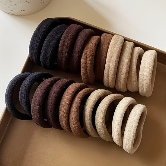 8/16pcs Mixed Color Simple Style Hair Ties, Non-Slip Elastic Headbands, Durable Clothing Hair Clips, Suitable for Daily Use