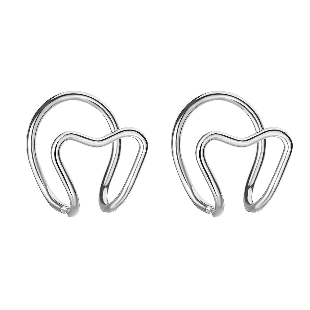 Small Heart-Shaped Clip-On Earrings, 2pcs/1 Pair, Creative, Well-Designed, High-End, Elegant, Simple, Exquisite, Suitable for Dates, Parties, Vacations, and Daily Wear, A Fashionable Earring Gift for Your Girlfriend