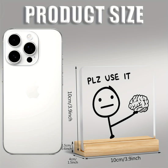 2D Flat 1pc, [Study King'S Desktop Motivation] PLZ USE IT English Original Sentence Ornament, Fun Decoration to Encourage Deep Work, Postgraduate/Civil Servant Self-Motivation Gift, Accompanying Every Moment of Focus And Thinking