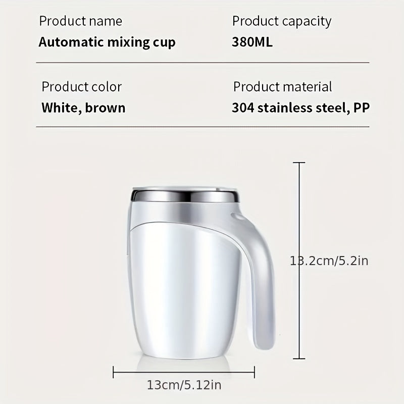 Automatic Mixer Cup Multi-Functional Electric Coffee Cup Lazy Man Rotating Magnetic Stainless Steel Cup of Milk Cup Mark Cup