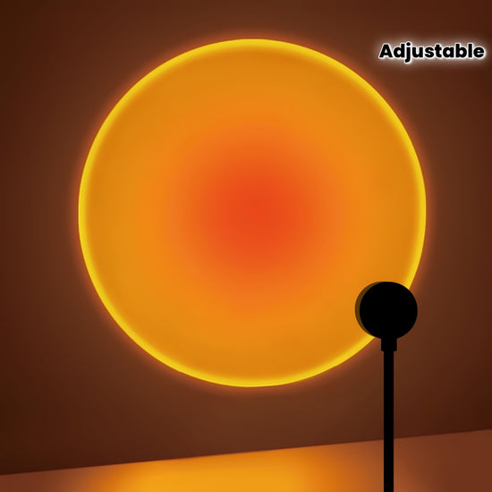 Sunset Projection Lamp, Home Decor Ambient Light, Sunset Red Decorative Light, Romantic Sunset Orange Light and Shadow Effect, USB Night Light, Multi-Angle Rotatable and Adjustable, LED Lighting, Suitable for Home Living Room, Bedside, and Bedroom