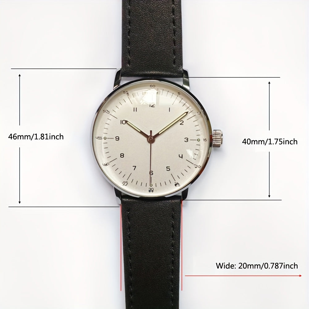 Minimalist Mechanical Watch Hat Glass Simple Dial Face Branded Wristwatch Hand Wind Movement Automatic Clock Unisex