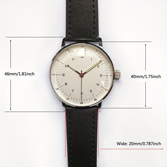 Minimalist Mechanical Watch Hat Glass Simple Dial Face Branded Wristwatch Hand Wind Movement Automatic Clock Unisex
