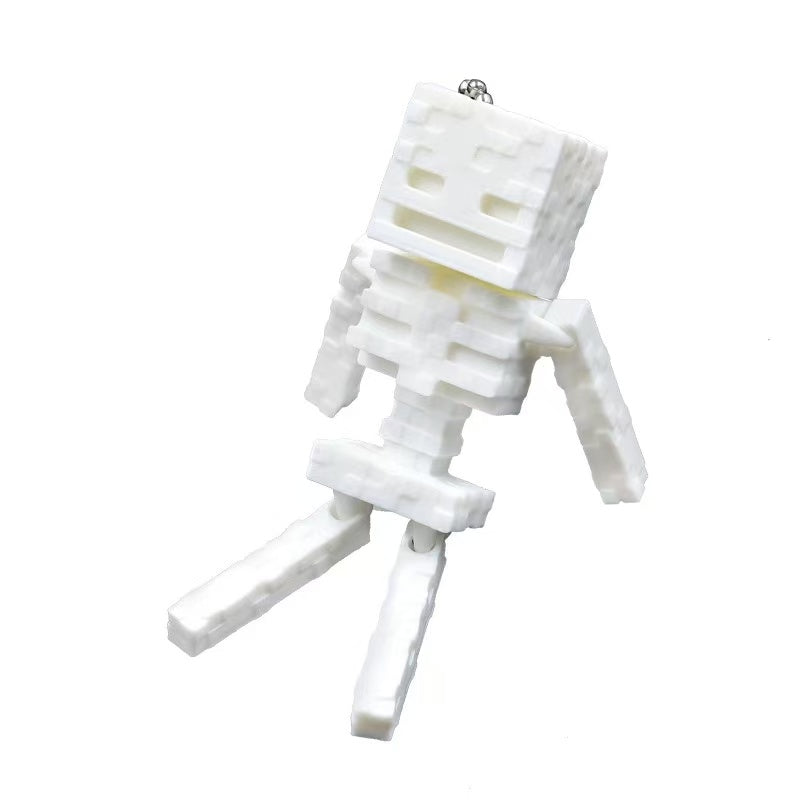 Collectible Figurines, Pixel Skull - Retro 8-Bit Gaming Desk & Car Accessory, Black & White Pixelated Plastic Figure for Home Office, Computer, or Vehicle Decoration - Nostalgic Gamer Gift, Seasonal & Celebration Ornament Suitable for Gaming Setup