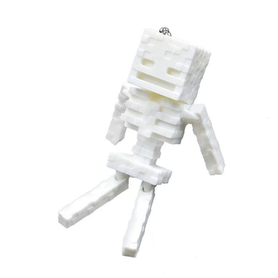 Collectible Figurines, Pixel Skull - Retro 8-Bit Gaming Desk & Car Accessory, Black & White Pixelated Plastic Figure for Home Office, Computer, or Vehicle Decoration - Nostalgic Gamer Gift, Seasonal & Celebration Ornament Suitable for Gaming Setup