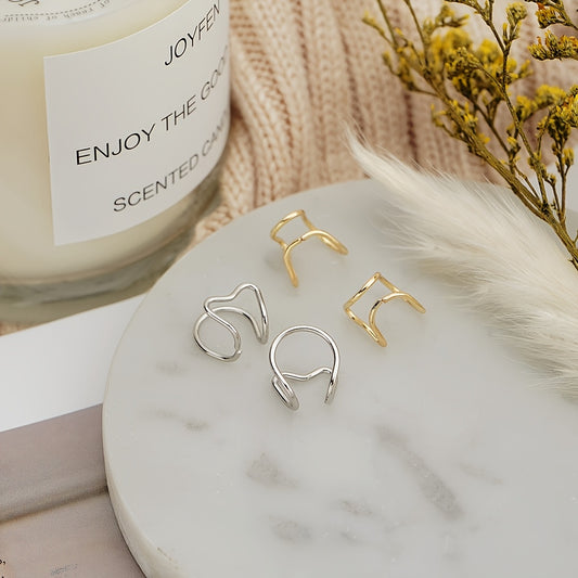 Small Heart-Shaped Clip-On Earrings, 2pcs/1 Pair, Creative, Well-Designed, High-End, Elegant, Simple, Exquisite, Suitable for Dates, Parties, Vacations, and Daily Wear, A Fashionable Earring Gift for Your Girlfriend