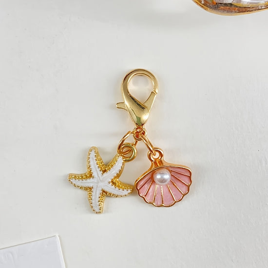Versatile Seahorse, Mermaid Tail, and Starfish Keychain Charms; Vacation-Style Cactus and Pineapple Keychain Accessories; Shoe and Bag Charms; Maple Leaf and Flower Keychains; Apparel Decorative Accessories