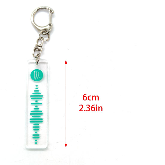 1pc Music Keychain Sound Wave Acrylic Keychains Accessories Cute Bag Pendant For Fans Gifts