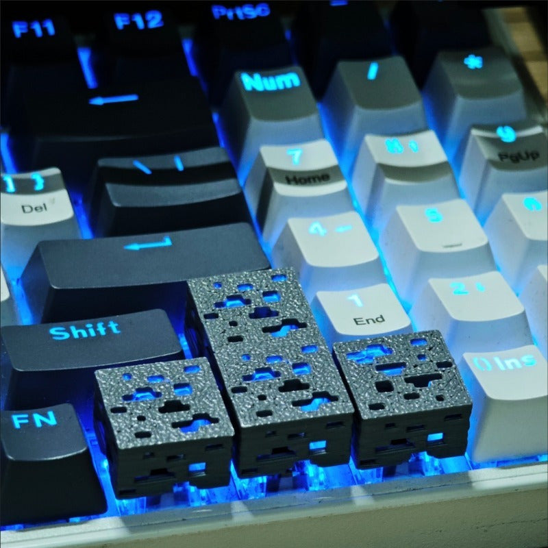 3-Pack Pixel Style Mineral Keycaps -- Translucent Keycaps for Mechanical Keyboards / Suitable for Various Keyboards | Exquisite Gift, Birthday Present