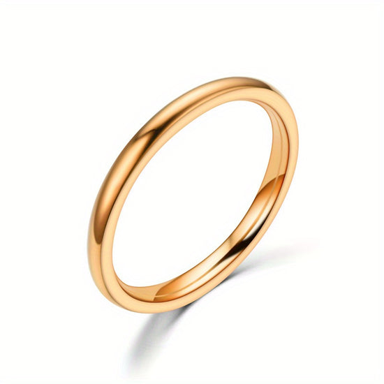 1pc Men's Minimalist Stainless Steel Ultra-Thin Dual-Layered Polished Ring - Sleek Modern Design for Casual Attire, Durable Comfort Fit Casual Jewelry, Unplated Metallic Finish