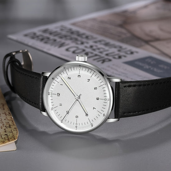 Minimalist Mechanical Watch Hat Glass Simple Dial Face Branded Wristwatch Hand Wind Movement Automatic Clock Unisex