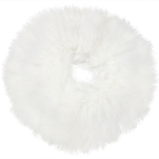 1pc Elegant Fluffy Faux Fur Hair Tie - Soft Plush Elastic Hair Band in Pink, Cream, White, Black, and Light Blue for Women, Cute Hair Accessorie