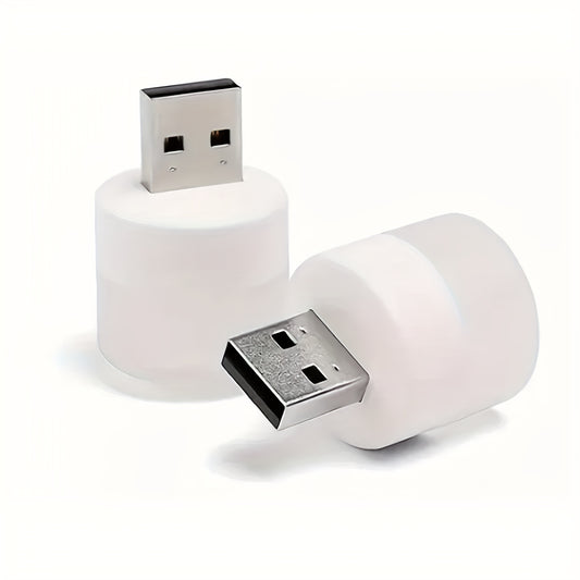 Mini USB Night Light with Warm White Color, Eye-Friendly Reading Lamp, USB Plug for Computer And Power Bank Charging, LED Night Light