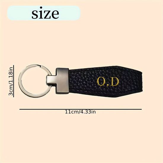 personalized car key chain made of ultra-fine fiber artificial PU Leather, personalized name customization, fashionable accessories suitable for both men and women, very suitable as gifts on birthdays such as Father's Day and Mother's Day