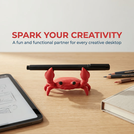 Cute Crab Pen Holder Creative Desk Organizer And Fun Desktop Decor for Home And Office