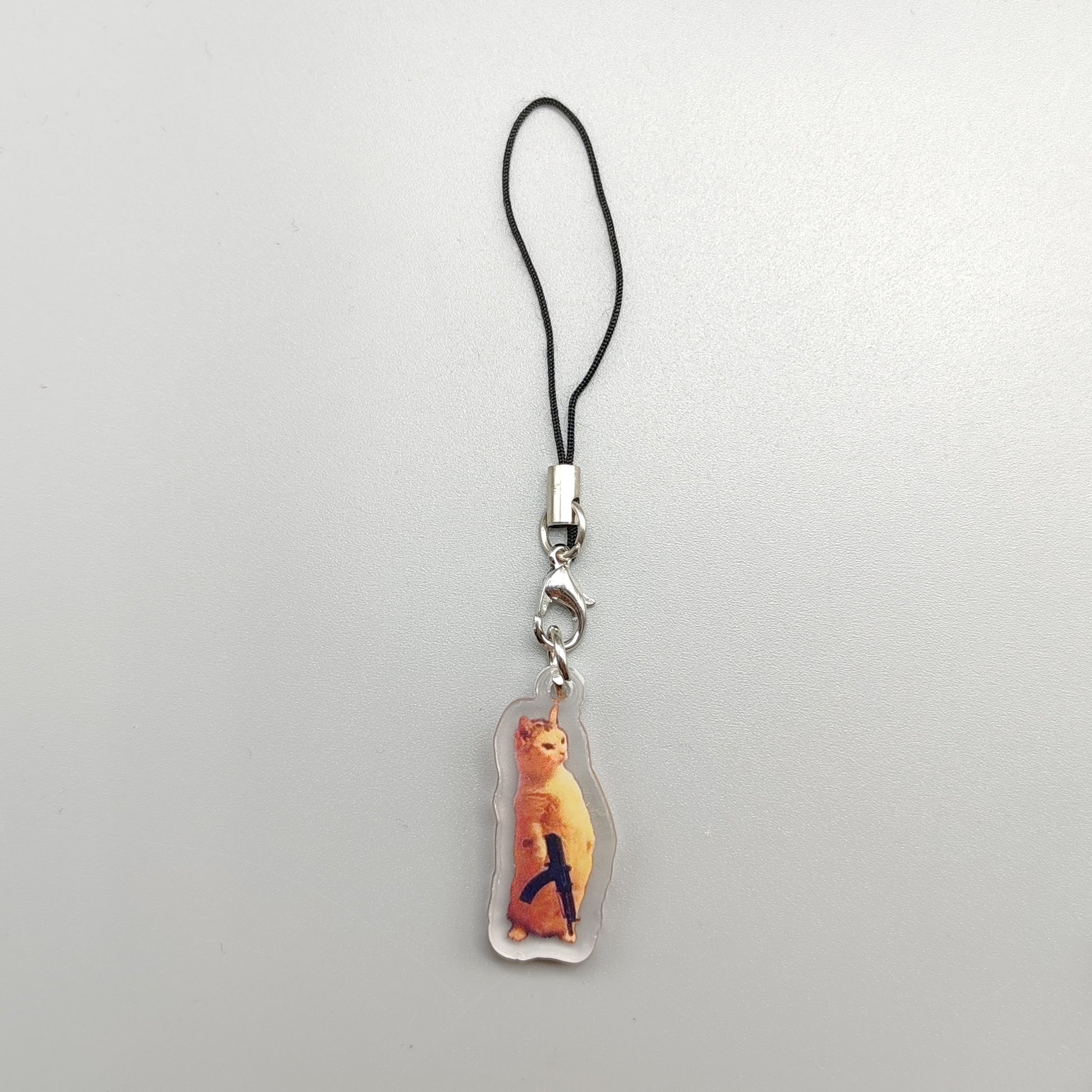 2D Flat, 2D Flat 1pc Key Chain Mobile Phone Charm Car pendant cute cat vomit meme dog with red mask meme black cat screaming meme cat in war meme gift for friend