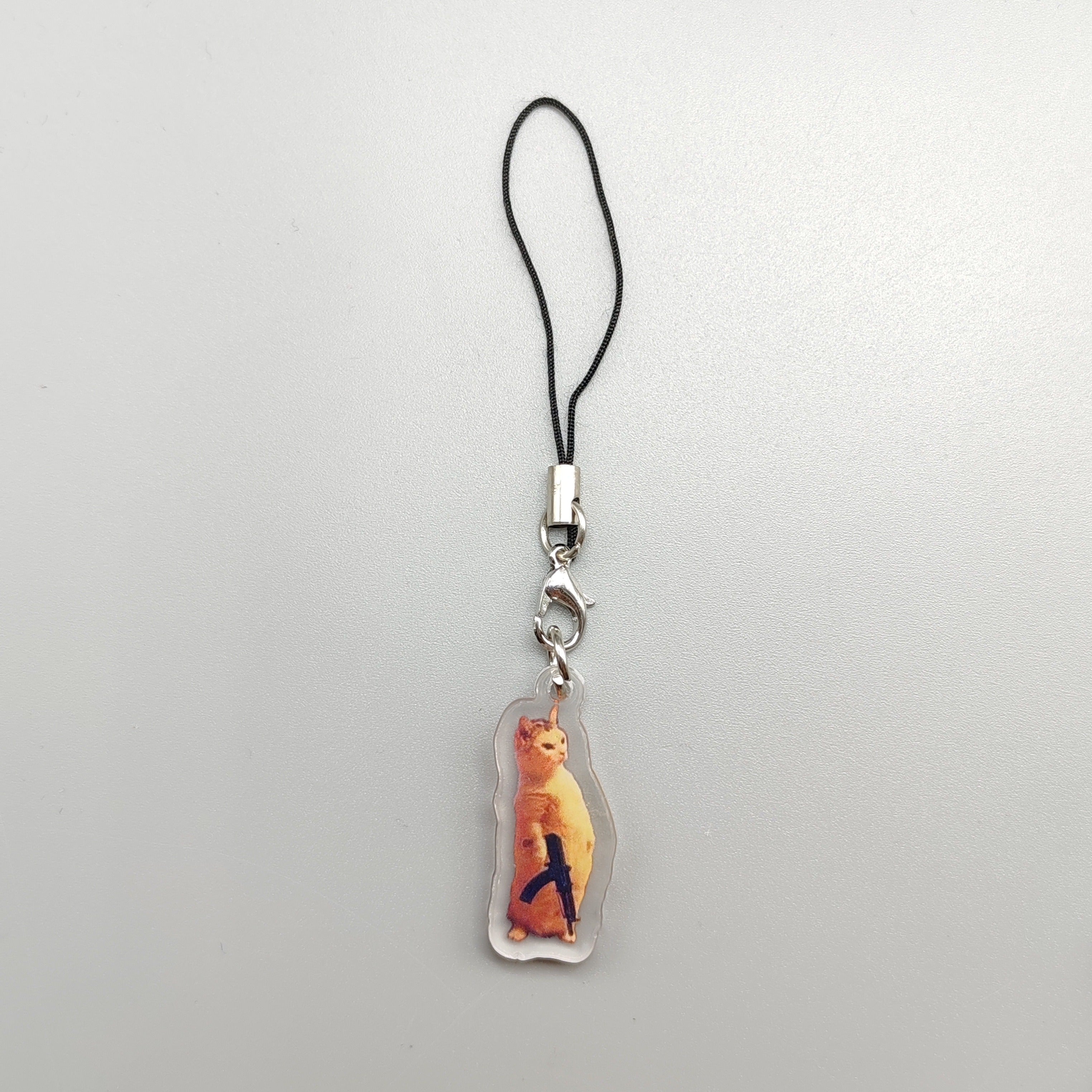 2D Flat, 2D Flat 1pc Key Chain Mobile Phone Charm Car pendant cute cat vomit meme dog with red mask meme black cat screaming meme cat in war meme gift for friend