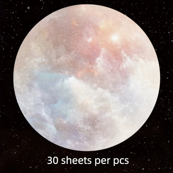 30 Sheets Per Book, 1/6pcs Planet Series Sticky Note Pads - Creative Celestial Body Memo Pad Set for Messages And Notes, Paper Material with Assorted Outer Space Designs - No Feathers