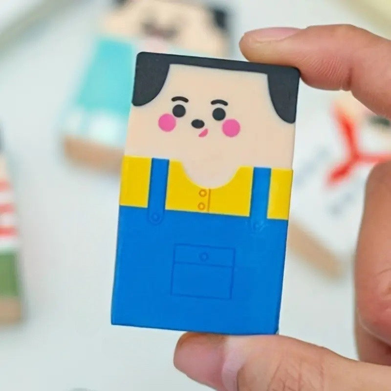 Men's Bald Eraser, Office Desktop Decoration, Classroom Prank, Birthday Gift, Cute Elderly Design - School and Workplace Stationery, Japanese Style, Father's Day Gift, Thanksgiving, Christmas Gift Random Style