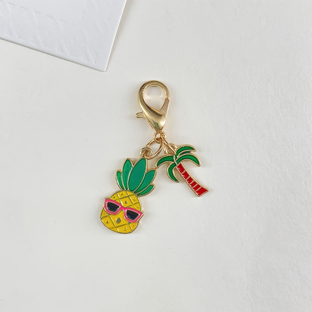 Versatile Seahorse, Mermaid Tail, and Starfish Keychain Charms; Vacation-Style Cactus and Pineapple Keychain Accessories; Shoe and Bag Charms; Maple Leaf and Flower Keychains; Apparel Decorative Accessories