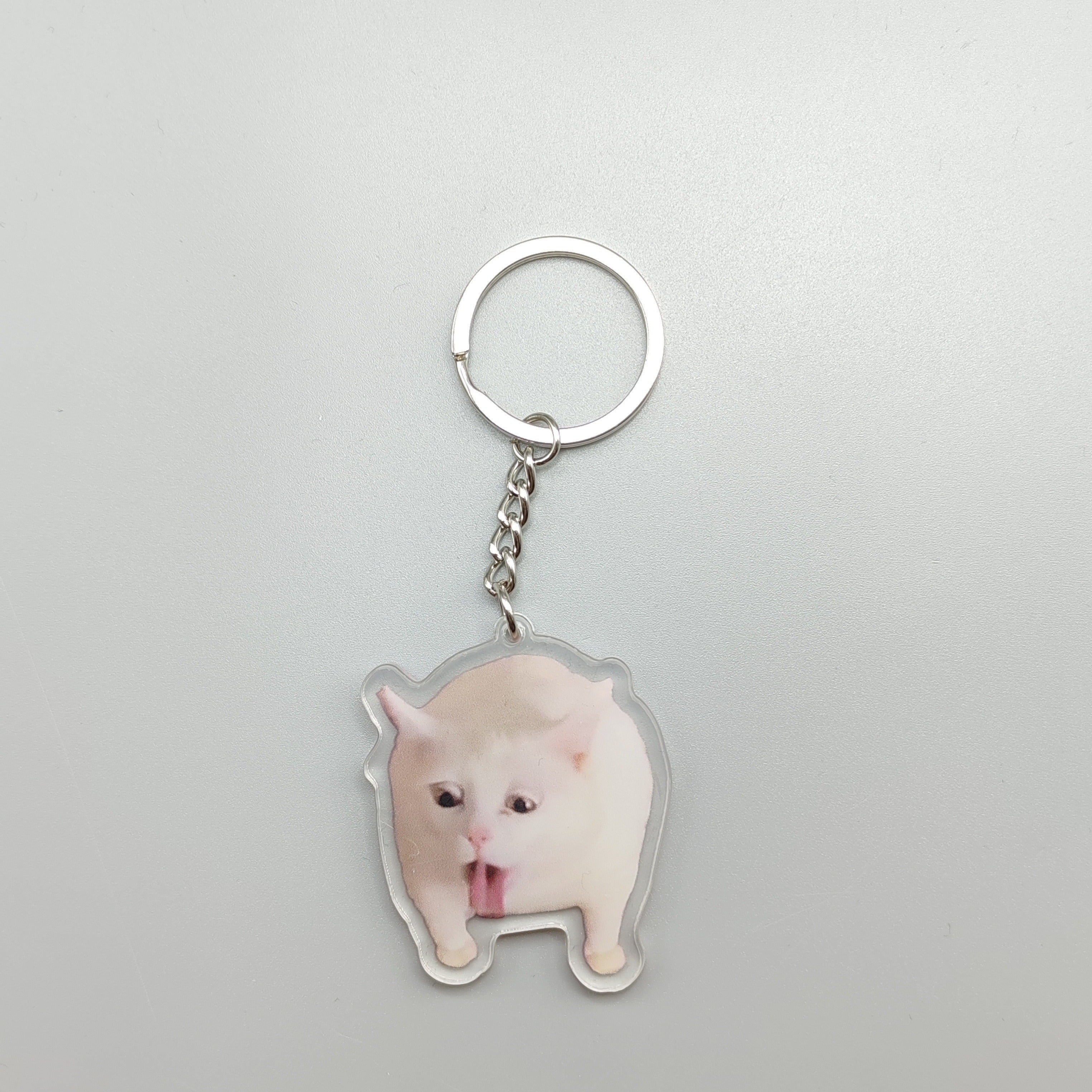 2D Flat, 2D Flat 1pc Key Chain Mobile Phone Charm Car pendant cute cat vomit meme dog with red mask meme black cat screaming meme cat in war meme gift for friend