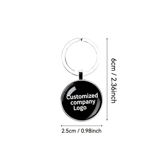 [Customized] 1-20pcs Customized Time Gem Glass Keychain, Can Customize LOGO, Family, Pet Photos, Etc. Suitable for Festival Celebrations, Parties, Company Event Gifts, Bulk Customization