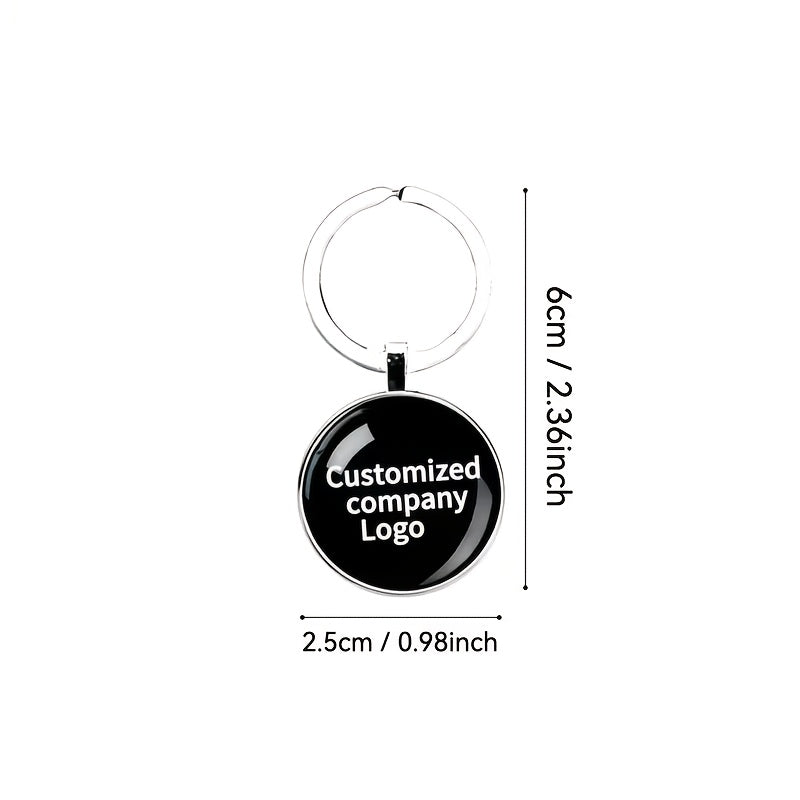 [Customized] 1-20pcs Customized Time Gem Glass Keychain, Can Customize LOGO, Family, Pet Photos, Etc. Suitable for Festival Celebrations, Parties, Company Event Gifts, Bulk Customization