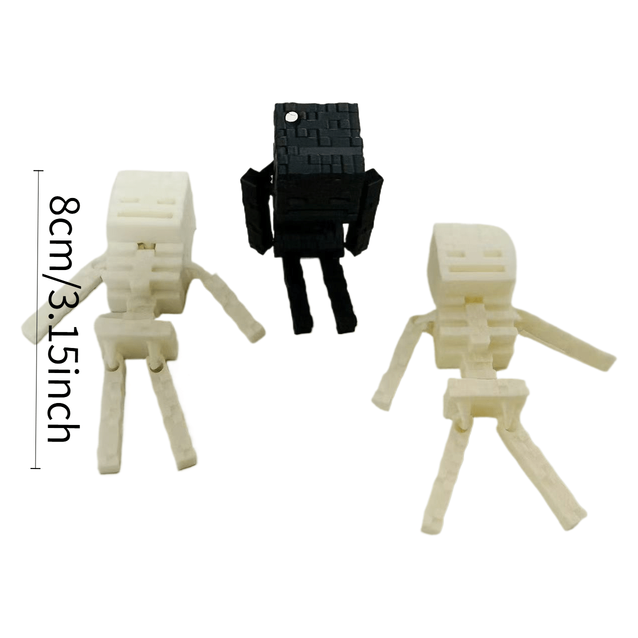 Collectible Figurines, Pixel Skull - Retro 8-Bit Gaming Desk & Car Accessory, Black & White Pixelated Plastic Figure for Home Office, Computer, or Vehicle Decoration - Nostalgic Gamer Gift, Seasonal & Celebration Ornament Suitable for Gaming Setup