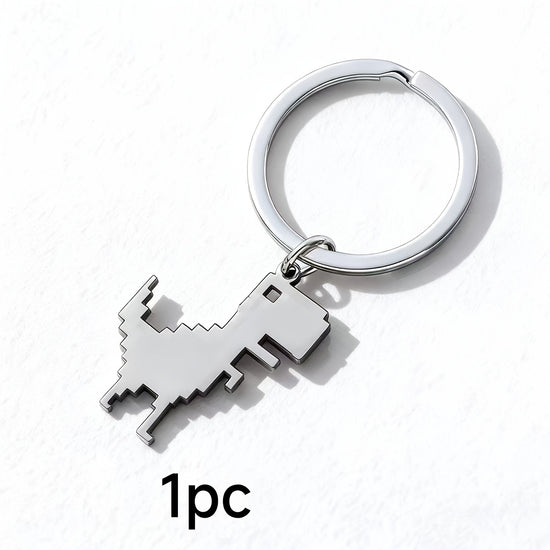 1pc 2pcs Personalized Pixel Dinosaur Keychain Valentine'S Day Couple Keychain Exquisite Pattern Keychain European And American Element Design Men And Women Family Keychain Suitable for Family Work Business Party Gathering
