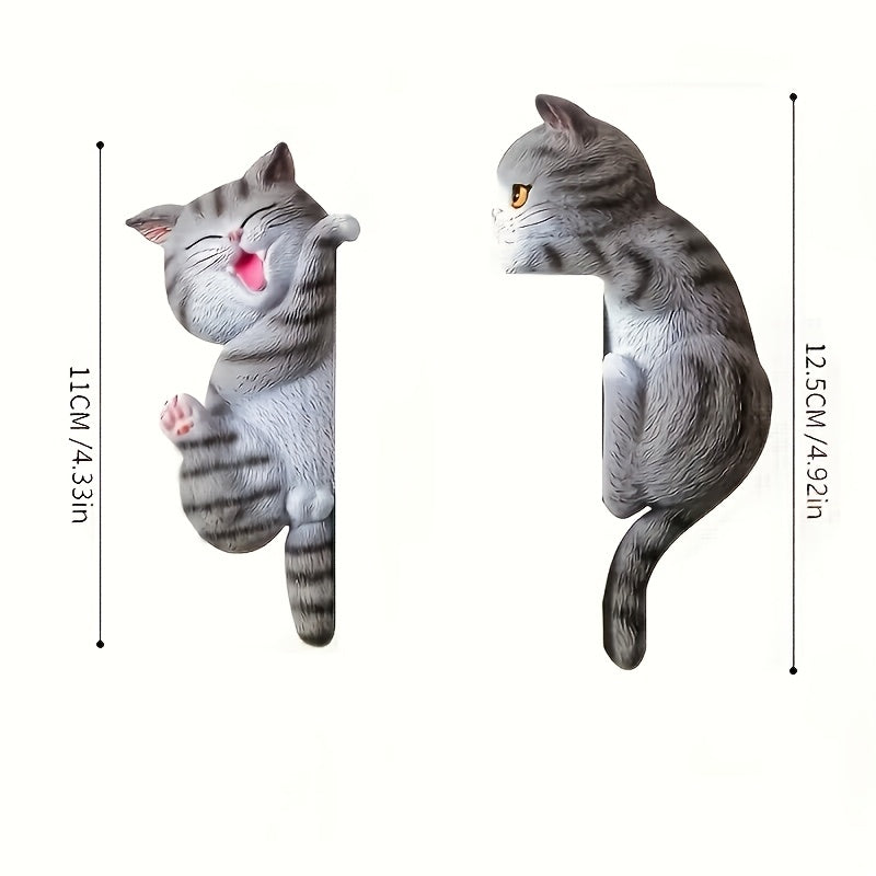 2 Super Cute Cat Wall Decorations - Cute Pet Switch Decoration, Corner Decoration, Socket Concealer, Socket Cover Cat Decoration, Fun Design, Festival Decorator, Gift Shopper, Suitable for Every Home Decoration Item